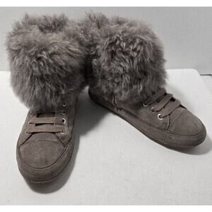 UGG Boots Antoine Fur Cuff Boots 1019110 Slate/Taupe US Women Size 8.5